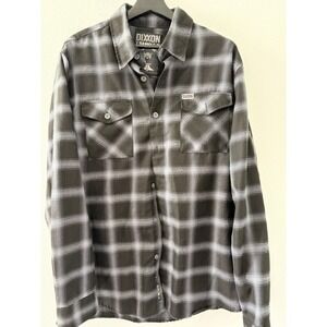 Dixxon Flannel Shirt Mens Large Danny G The Mission Black Plaid Long Sleeve